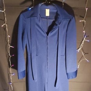 Rare jumpsuit Retro 70s Vintage Aldens navy blue size 9/10 Jumpsuit